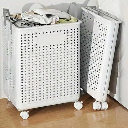 ✅ Collapsible Laundry Basket with Wheels – Large Capacity