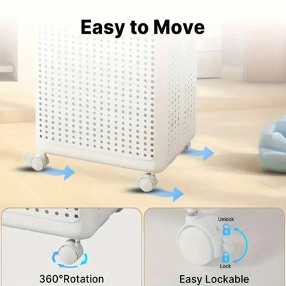 ✅ Collapsible Laundry Basket with Wheels – Large Capacity