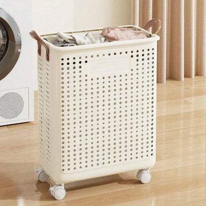 ✅ Collapsible Laundry Basket with Wheels – Large Capacity