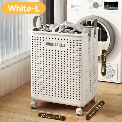 ✅ Collapsible Laundry Basket with Wheels – Large Capacity