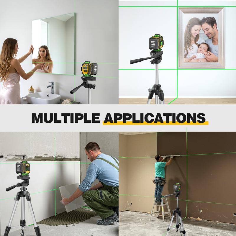 Alloyman 4D 16-Line Green Laser Level with Tripod