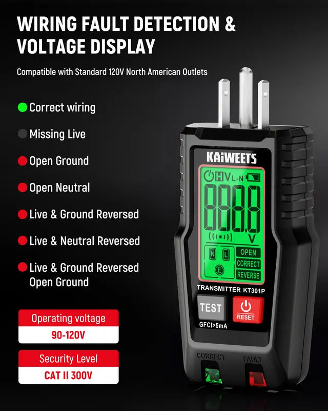 All-in-One AC Circuit Breaker Finder & Voltage Tester Kit