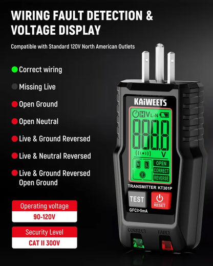 All-in-One AC Circuit Breaker Finder & Voltage Tester Kit