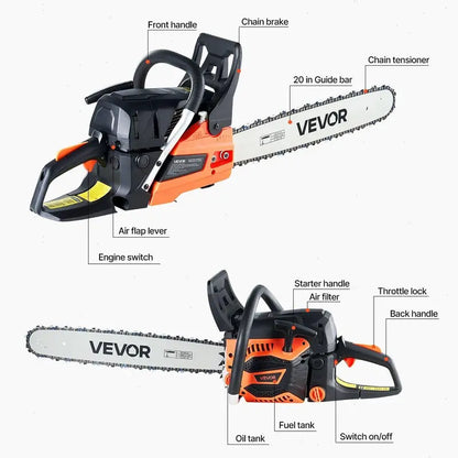 VEVOR Gas Chainsaw – Powerful, Reliable & Ready to Cut